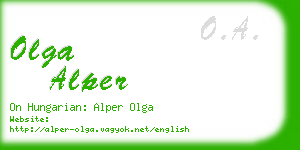 olga alper business card